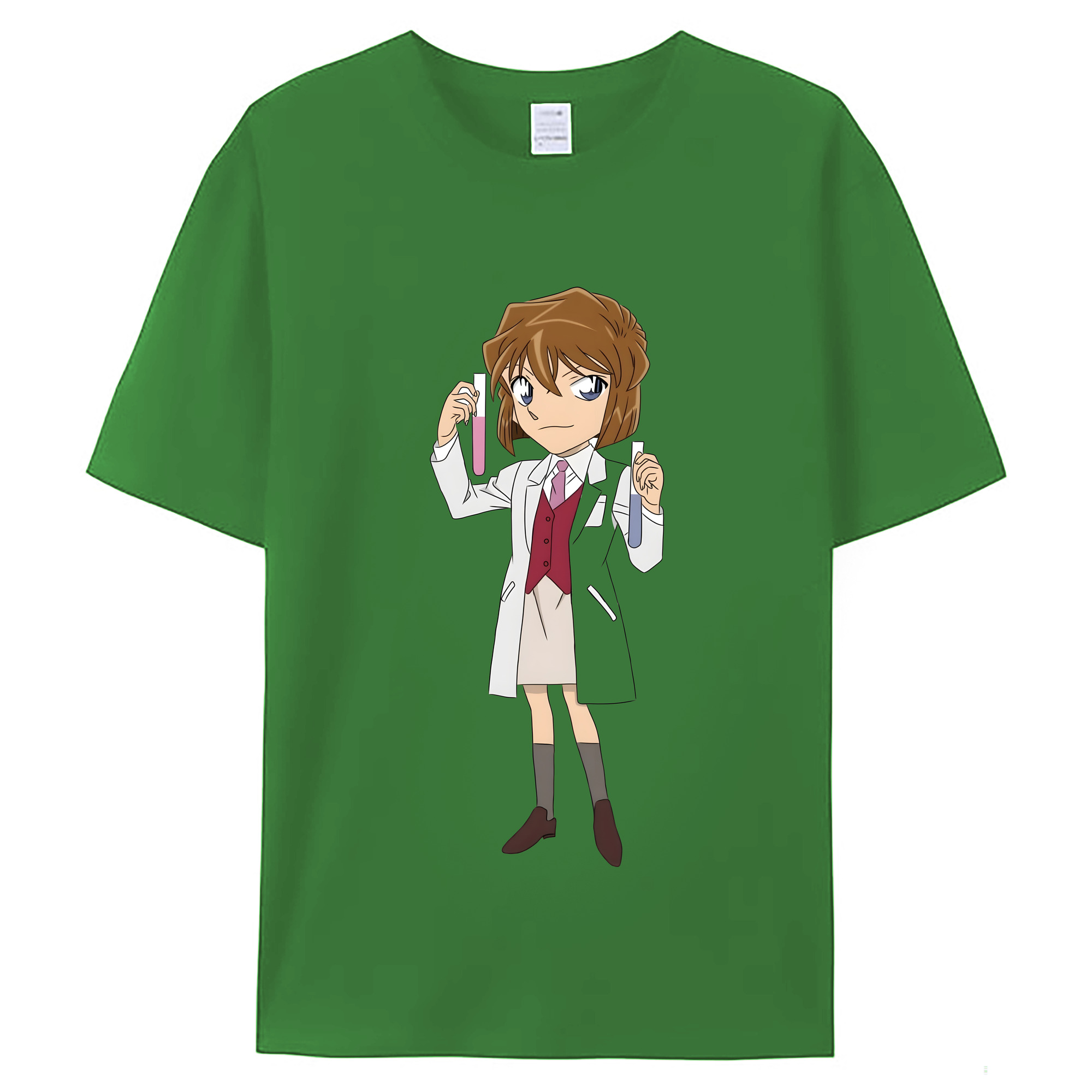 （画像用） 名探偵コナン 灰原 哀 はいばら あい Detective Conan Anita Hailey、Vi Graythorn Haibara Ai レディースカジュアルプリントTシャツ（綿100％）